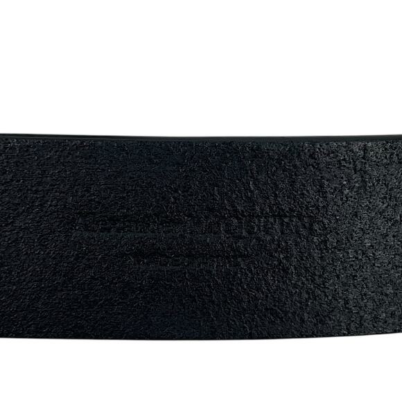 Alexander Mcqueen 3D Skull Black Leather Belt Silver Bucklet Size 90/36 - Picture 11 of 12